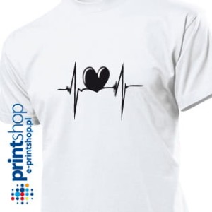Heartbeat koszulka z nadrukiem
